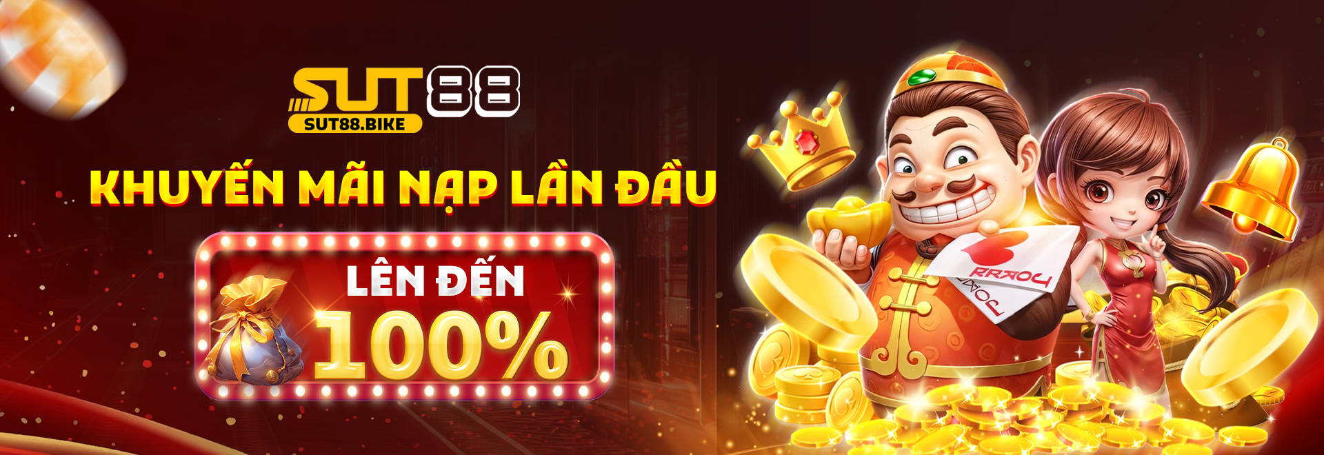 Banner khuyến mãi nạp đầu dành cho hội viên sut88